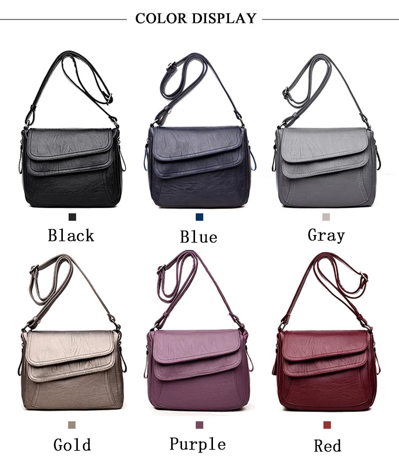 2023 Fashion Soft Leather Shoulder Bags Luxury Women Handbags Designer Brand Casual Crossbody Bags For Women Sac a Main Female