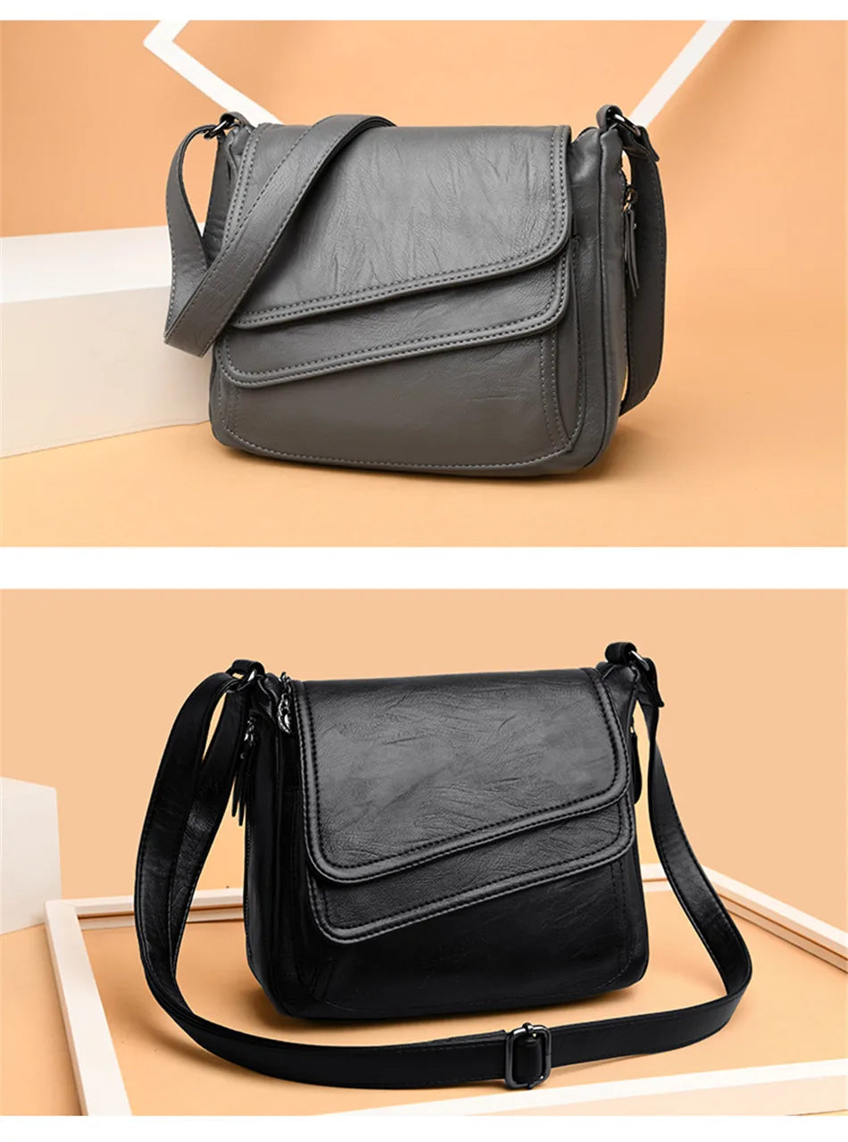 2023 Fashion Soft Leather Shoulder Bags Luxury Women Handbags Designer Brand Casual Crossbody Bags For Women Sac a Main Female