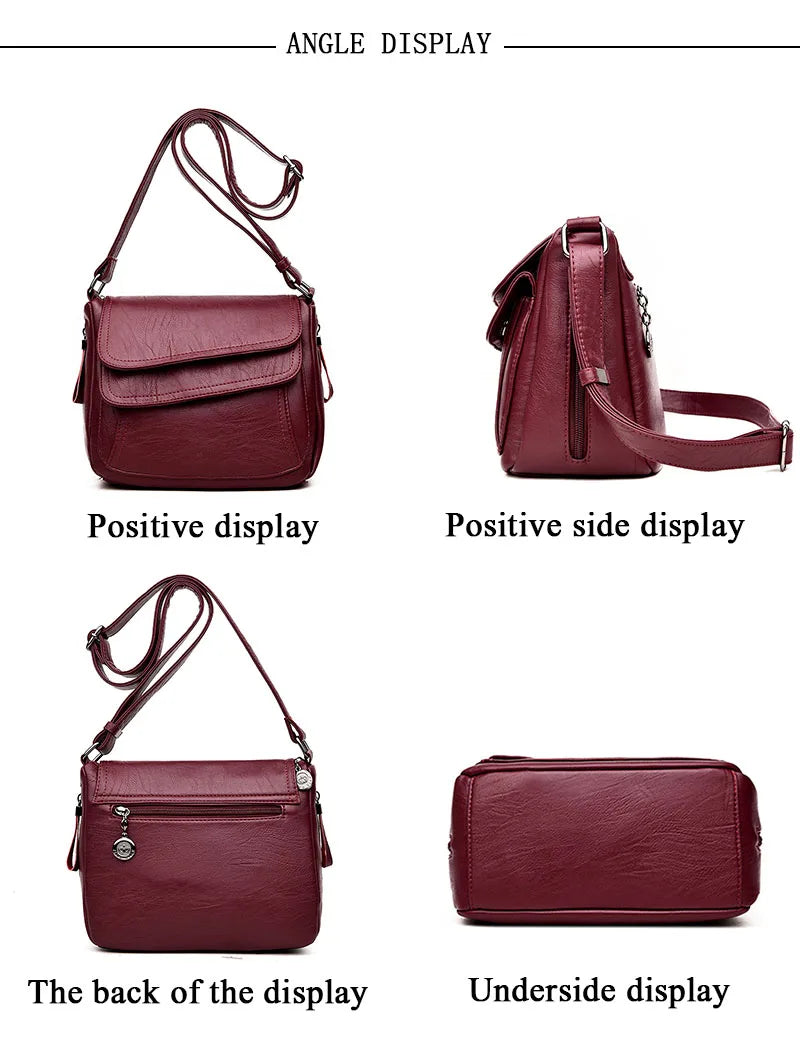 2023 Fashion Soft Leather Shoulder Bags Luxury Women Handbags Designer Brand Casual Crossbody Bags For Women Sac a Main Female