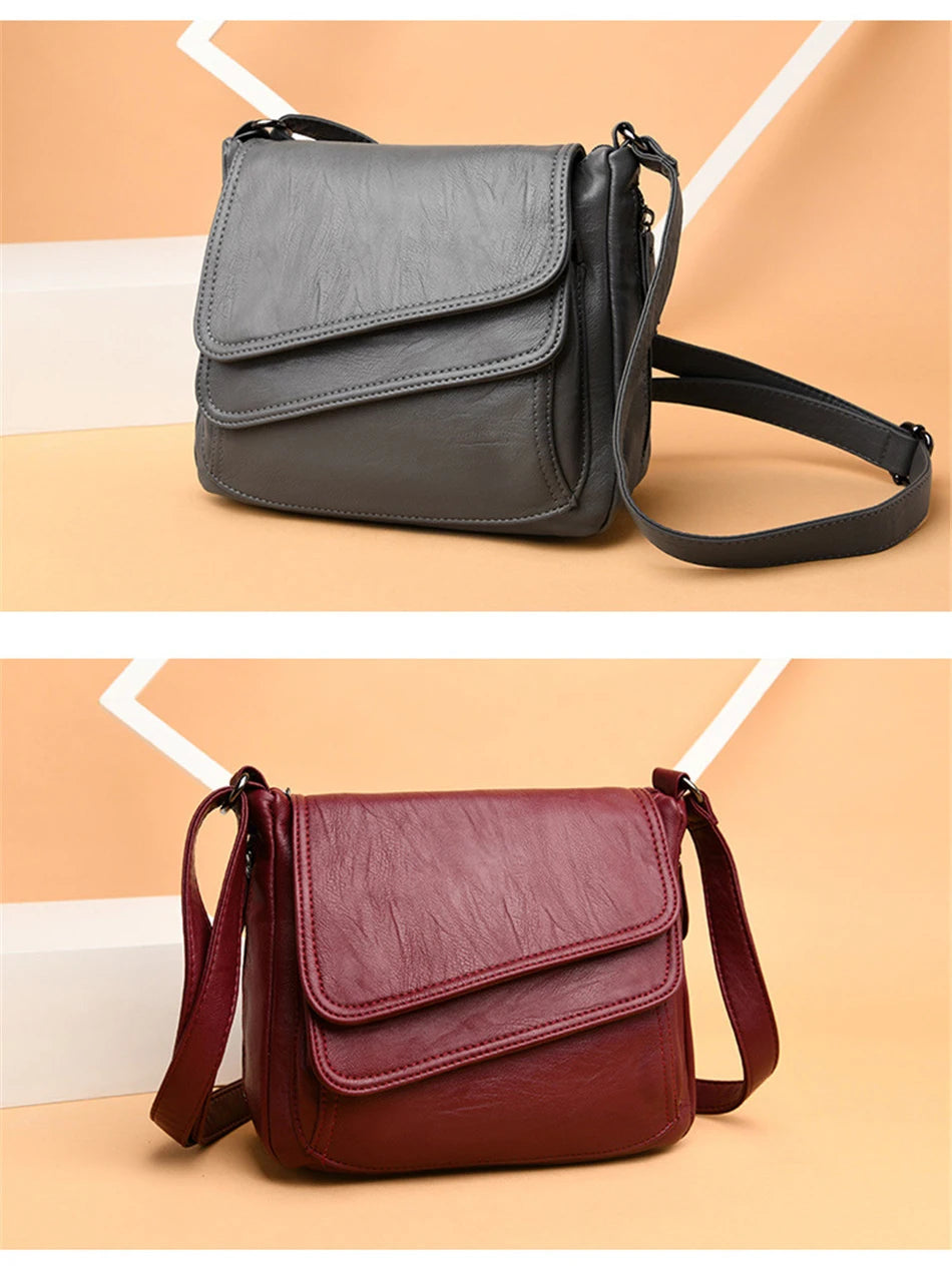 2023 Fashion Soft Leather Shoulder Bags Luxury Women Handbags Designer Brand Casual Crossbody Bags For Women Sac a Main Female