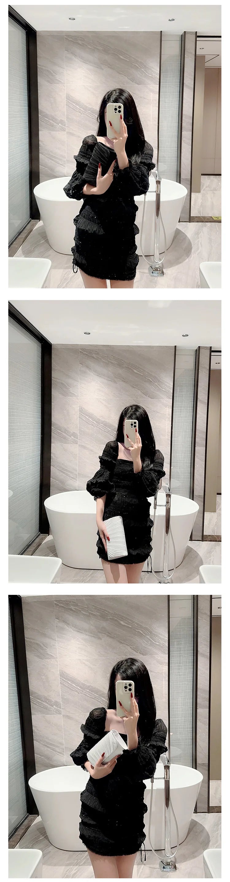 New fashion pleated shoulder bag Casual and simple dinner party crossbody bag Gold Satin for women  wedding party